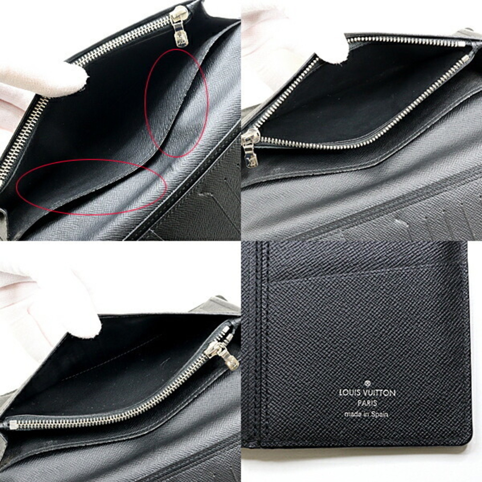 Louis Vuitton LOUIS VUITTON Portefeuille Brazza Bi-fold Long Wallet Epi Leather M66542 Black