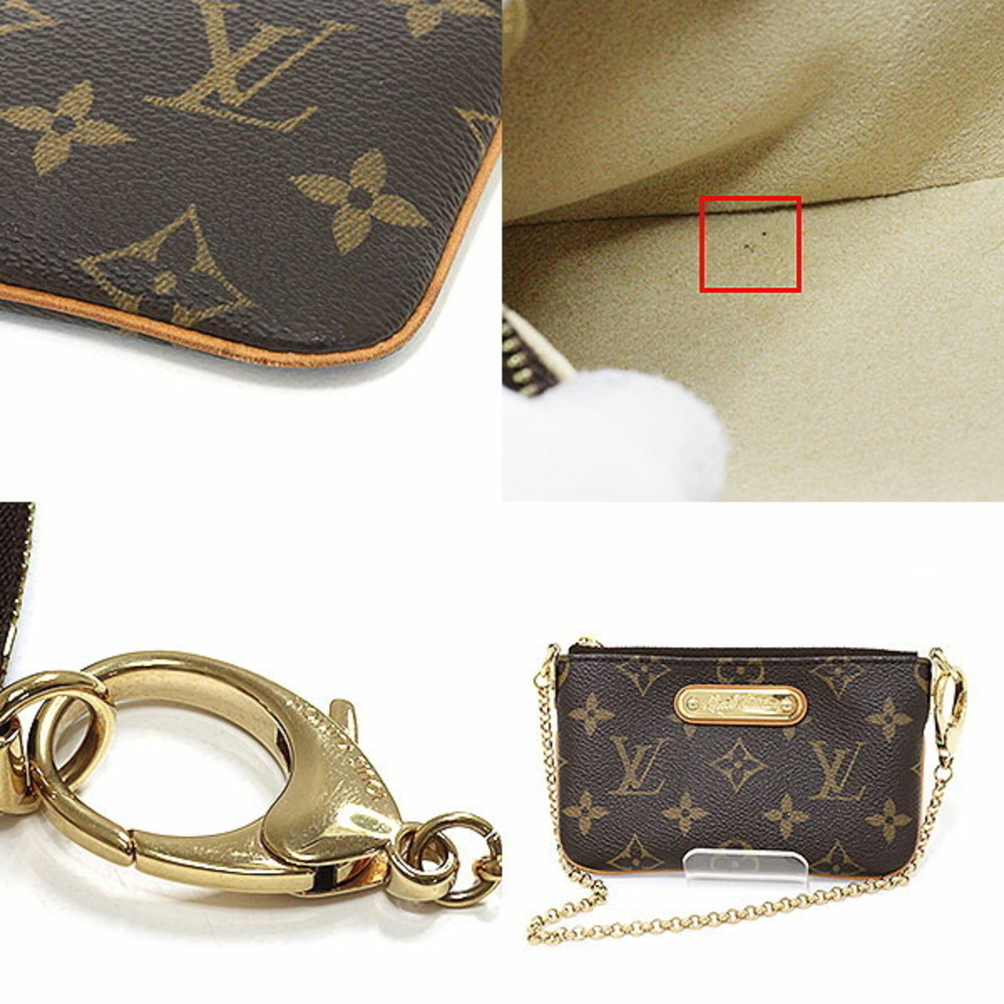 Louis Vuitton Pochette Mila PM Monogram Pouch Small Wallet Coin Case