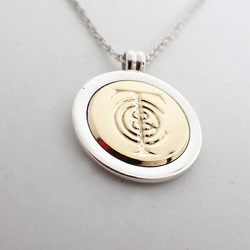 TIFFANY Tiffany 925 750 combination round coin pendant