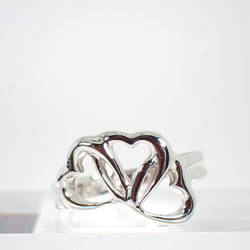 TIFFANY 925 Triple Loving Heart Ring Size 8.5