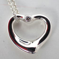 TIFFANY 925 diamond heart pendant necklace