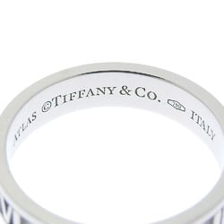 Tiffany & Co. Atlas Ring, K18WG, White Gold, Size 13, Roman Numerals