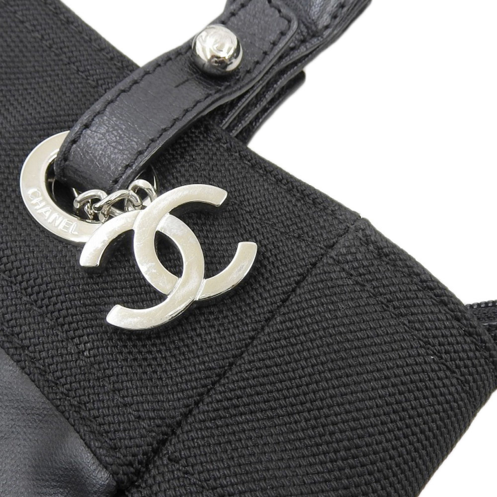 CHANEL Paris Biarritz PM A34208 with sticker 1 Coco Mark Handbag Leather Black