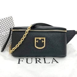 FURLA Body bag Shoulder Leather Black