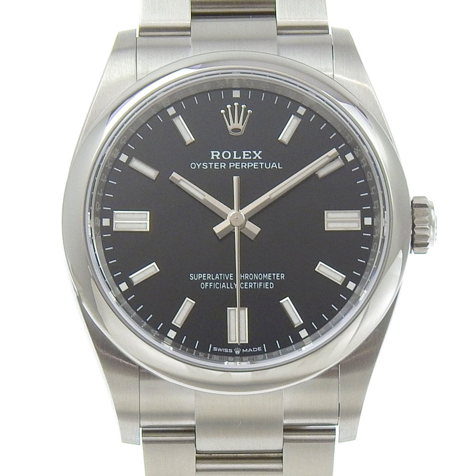 Rolex ROLEX Oyster Perpetual 126000 Random Number Black Dial Stainless Steel Automatic 36mm Men's Watch