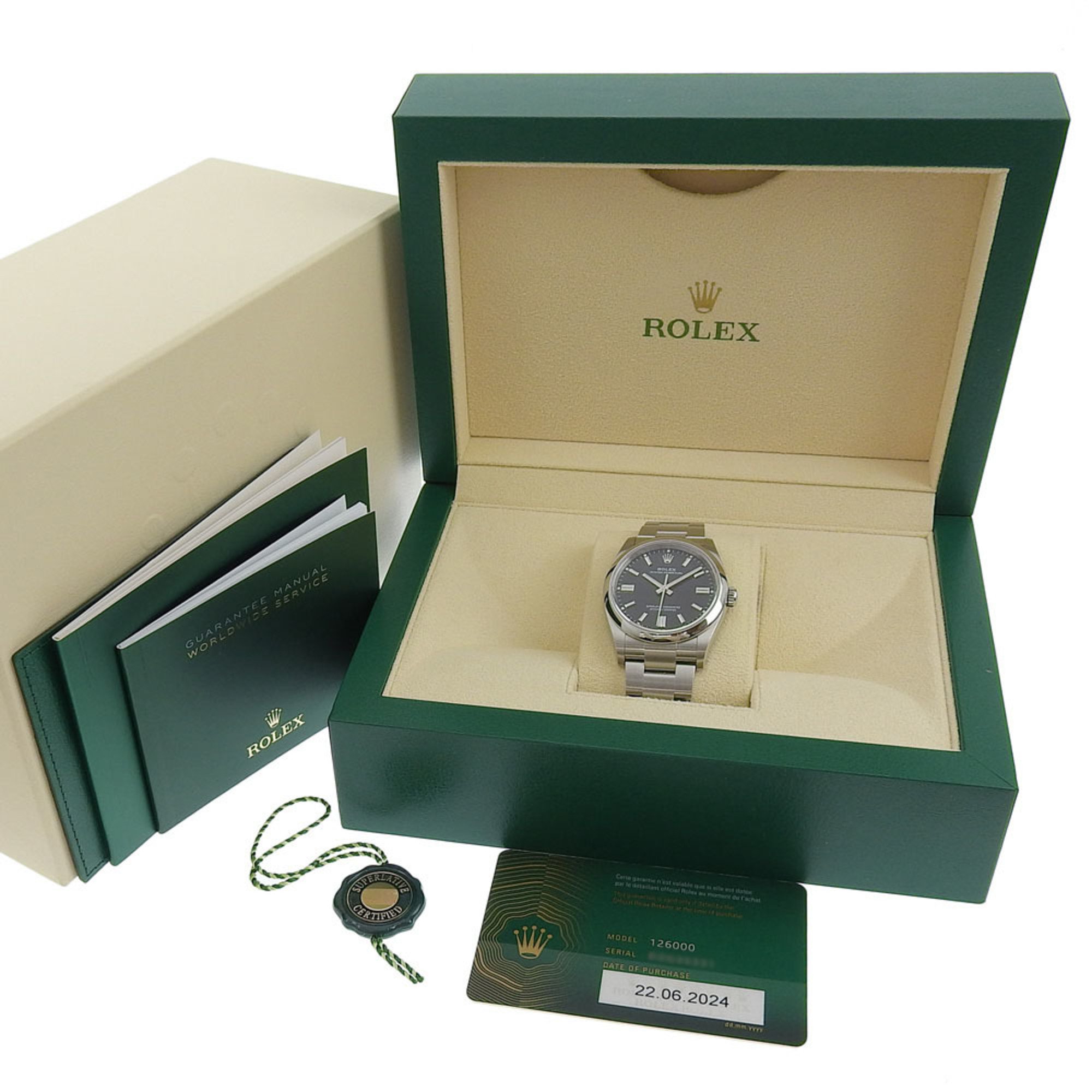 Rolex ROLEX Oyster Perpetual 126000 Random Number Black Dial Stainless Steel Automatic 36mm Men's Watch