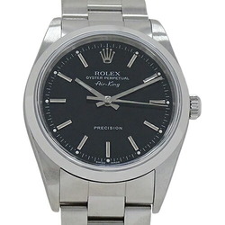 Rolex Air King 14000M F Series Men's Automatic Watch AT Stainless Steel SS Silver Black