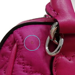 GUCCI Bag for Women GG Matelasse Handbag Shoulder Boston 2way Nylon Leather Pink 702251