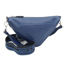 Prada Shoulder Bag Triangle 2VH155 Navy Leather Body Men's PRADA