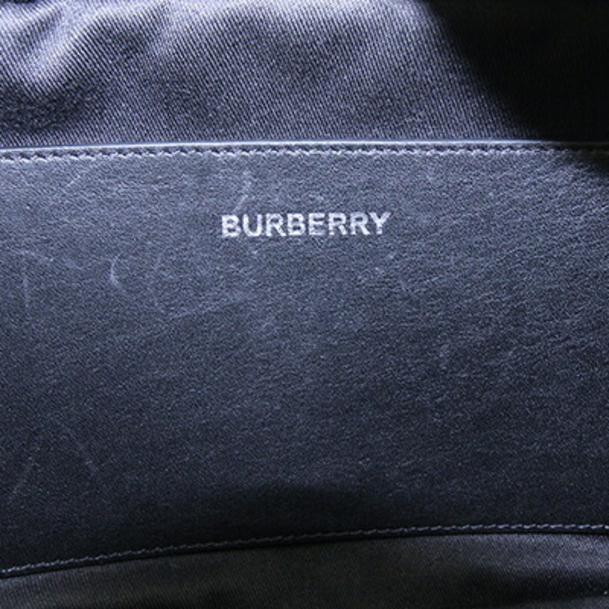 Burberry Body Bag 8014237 Dark Gray Black PVC Leather Waist Shoulder Check Men's BURBERRY