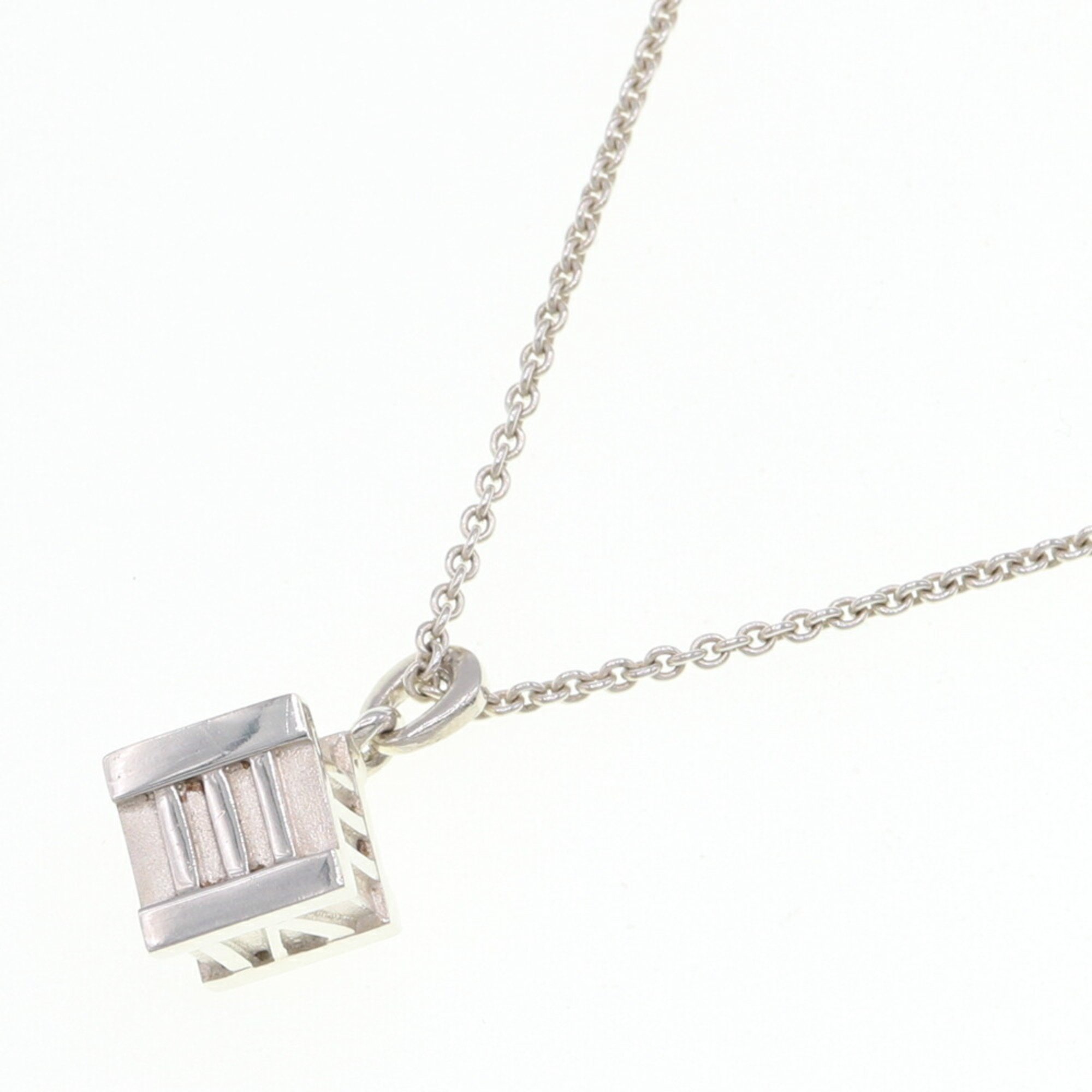 Tiffany Necklace Atlas Cube SV Sterling Silver 925 Roman Numerals Women's TIFFANY&Co.