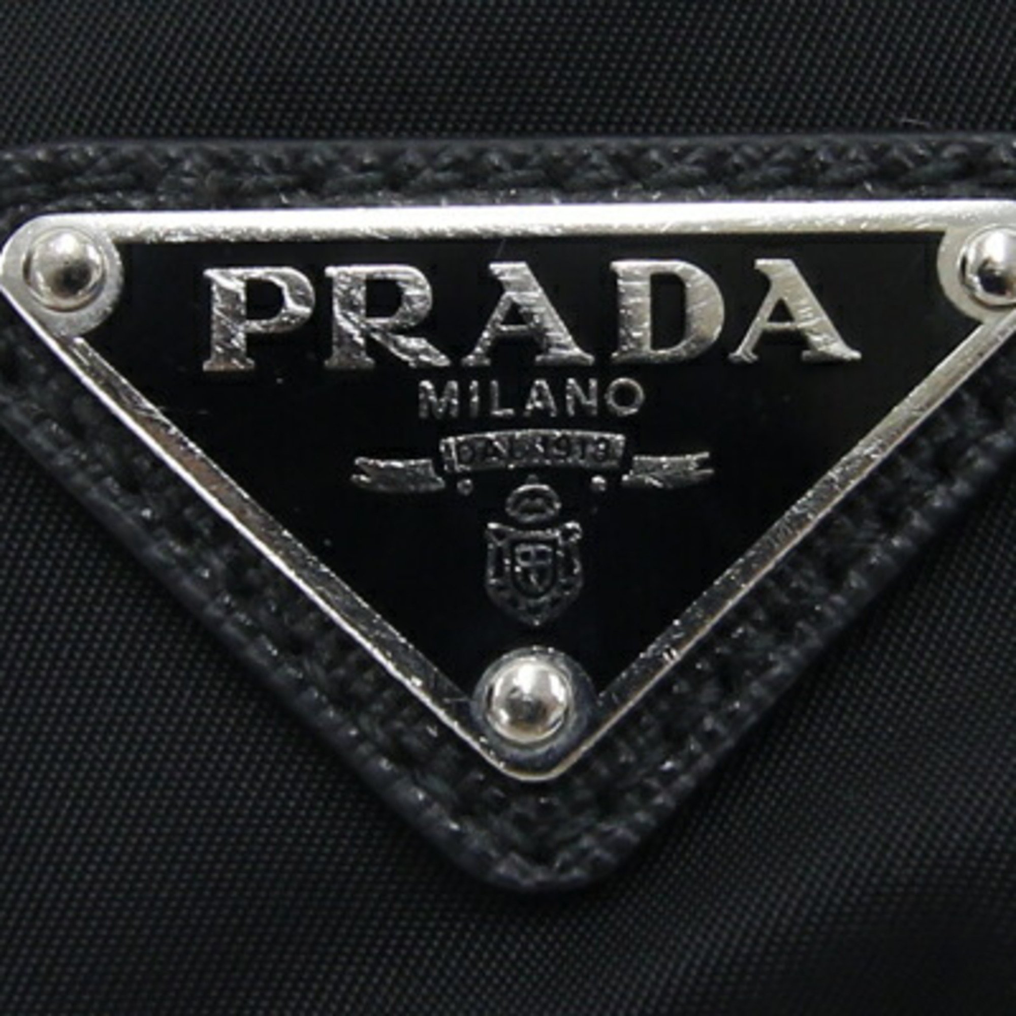 Prada Body Bag 2VZ013 Black Nylon Leather Shoulder Men's PRADA