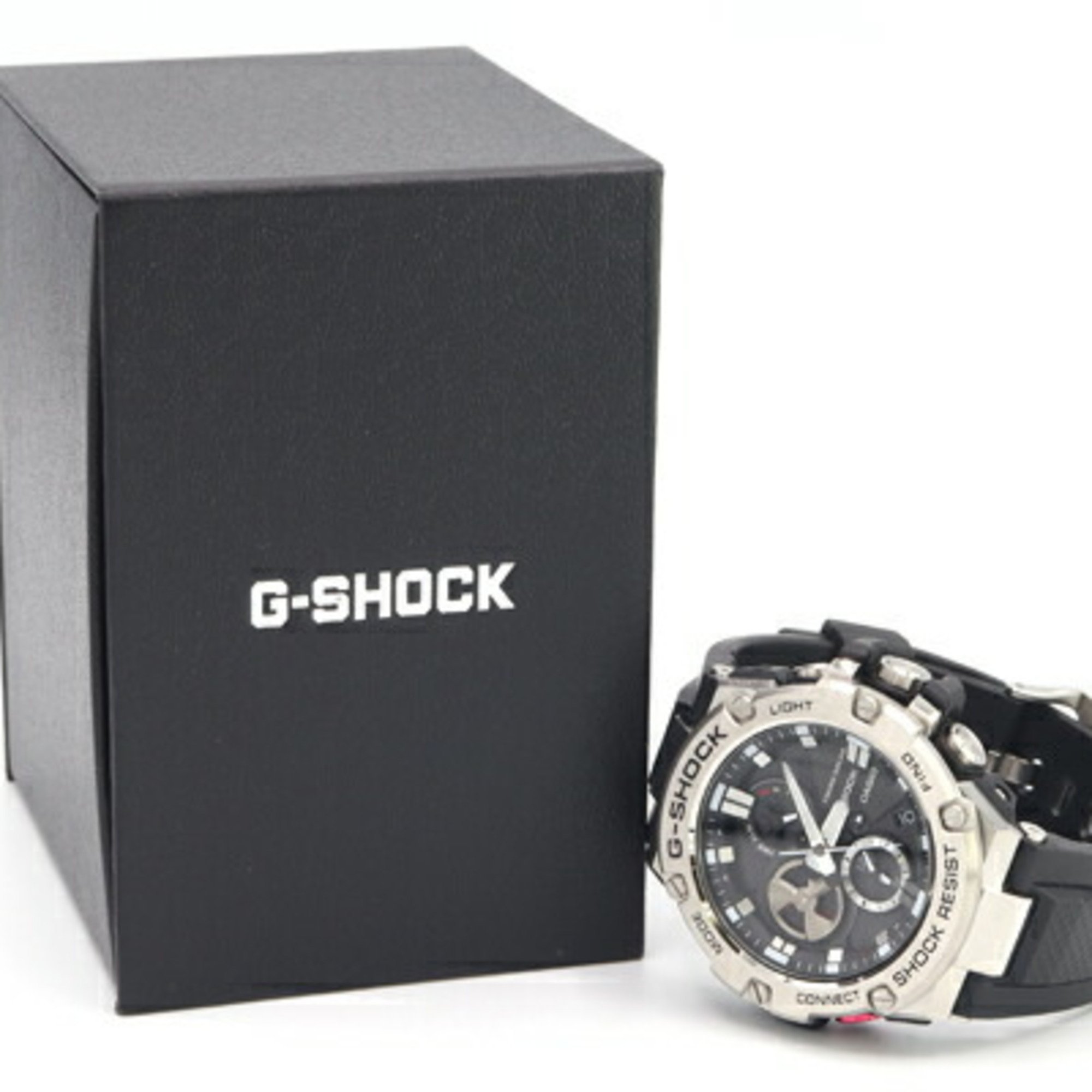 Casio Men's Watch G-SHOCK GST-B100-1AJF Black Dial Bar Index Stainless Steel Resin Tough Solar Waterproof CASIO