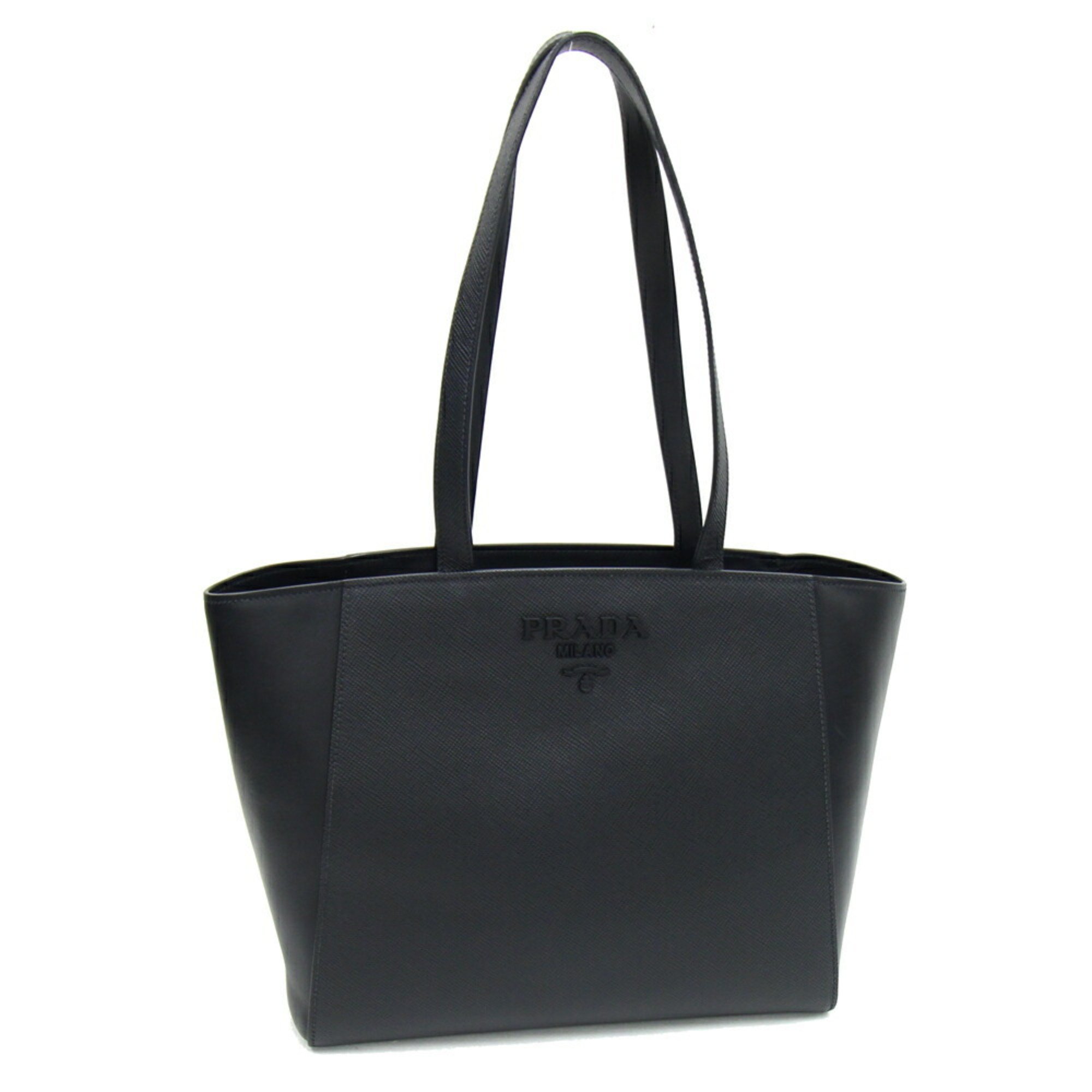 Prada Tote Bag 1BG284 Black Leather Shoulder for Women PRADA