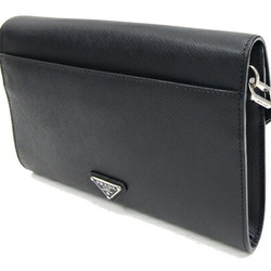 Prada Clutch Bag 2VF075 Black Leather Second Men's PRADA