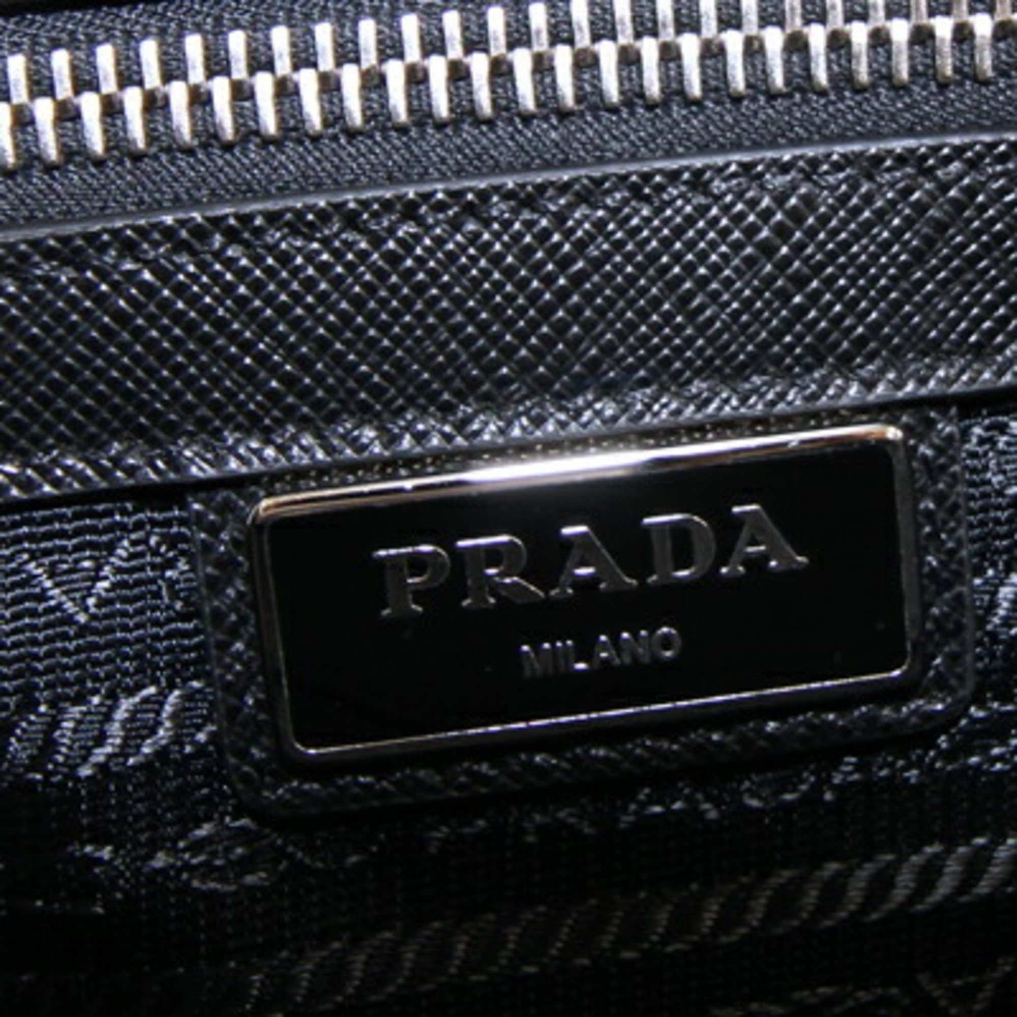 Prada Clutch Bag 2VF075 Black Leather Second Men's PRADA