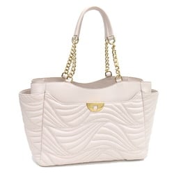 Salvatore Ferragamo Tote Bag AB-21 G898 Marshmallow Pink Leather Shoulder Chain Women's