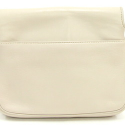 CELINE Triomphe shoulder bag, ivory beige leather, old, women's,