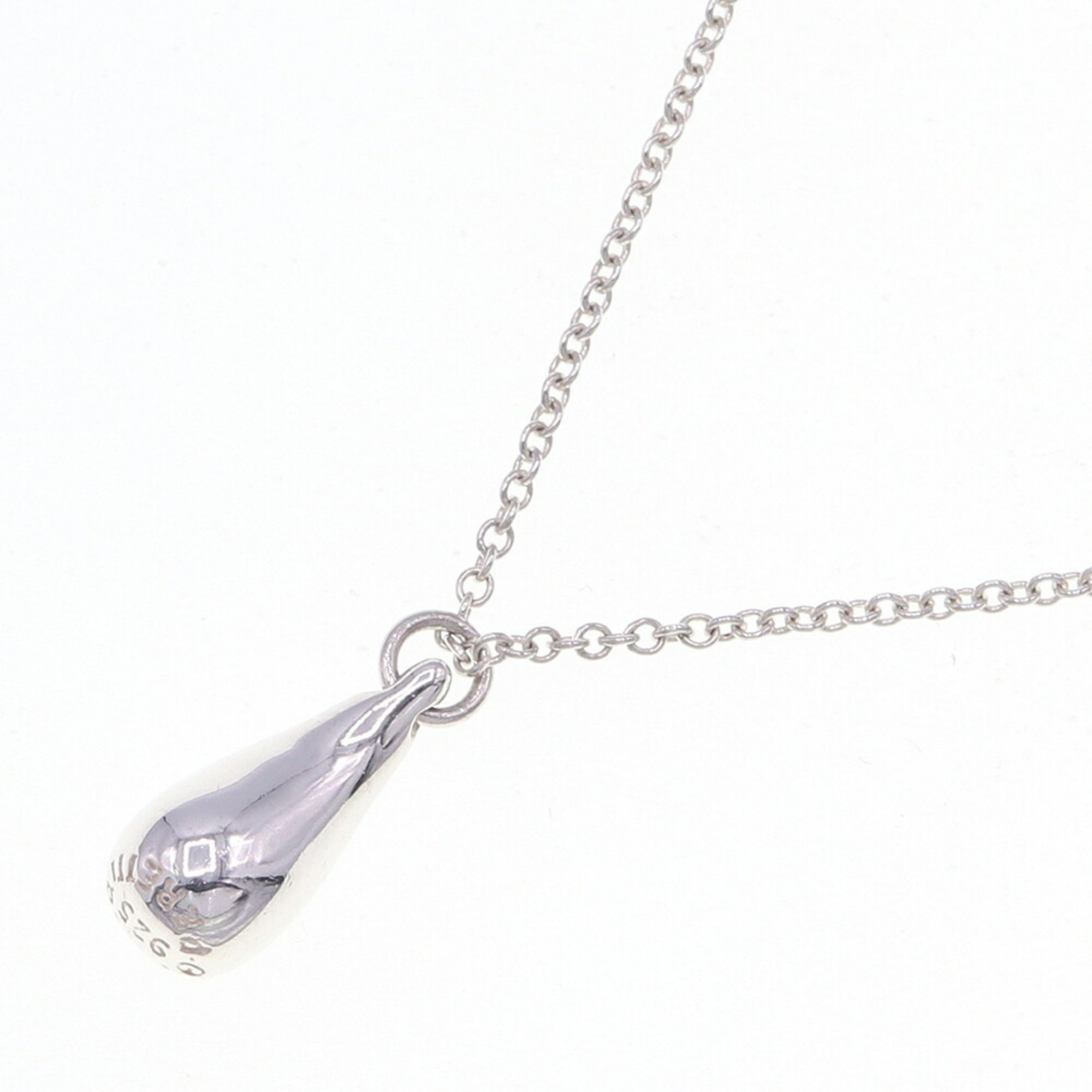 Tiffany Necklace Elsa Peretti Teardrop Pendant SV Sterling Silver Choker Women's TIFFANY&Co.