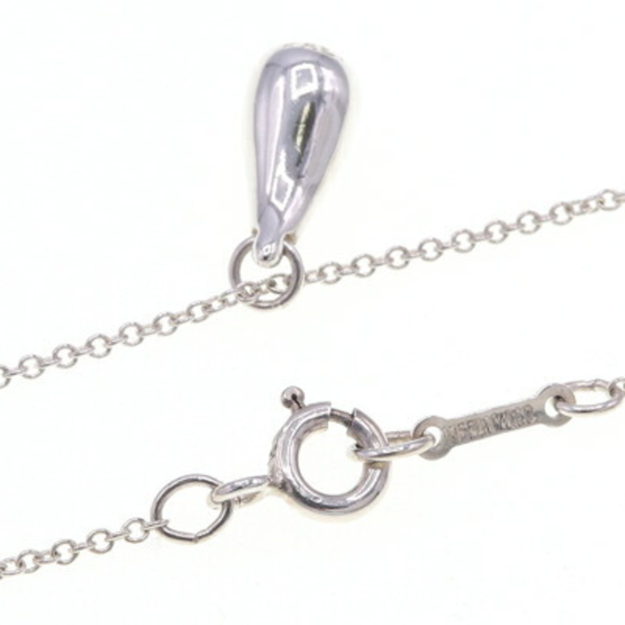 Tiffany Necklace Elsa Peretti Teardrop Pendant SV Sterling Silver Choker Women's TIFFANY&Co.