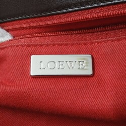 LOEWE Women's Bag, Shoulder 2-way, Leather, Suede, Brown, Green, Anagram Pattern