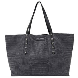 JIMMY CHOO Bag Women's Tote Leather Grey Black Studs Stars