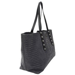 JIMMY CHOO Bag Women's Tote Leather Grey Black Studs Stars