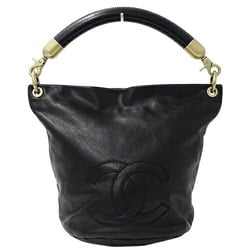 CHANEL Women's Shoulder Bag Lambskin Black