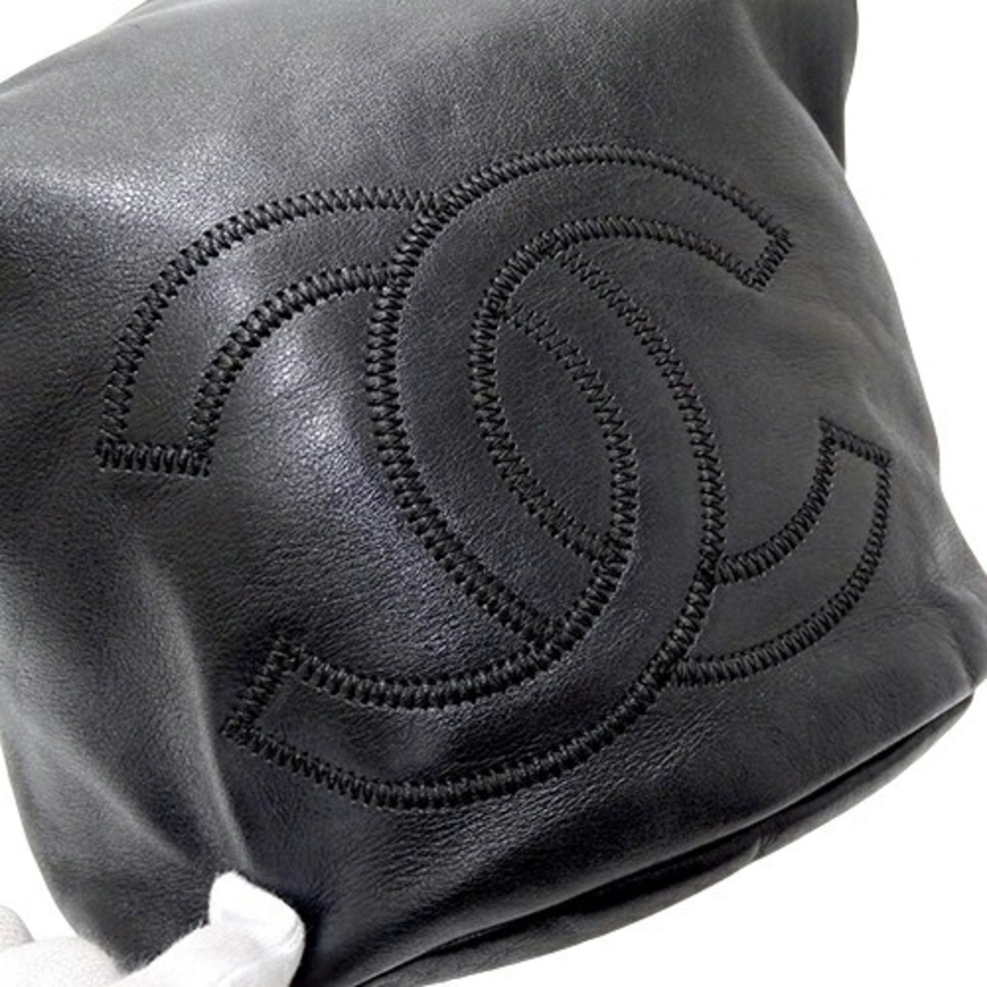 CHANEL Women's Shoulder Bag Lambskin Black