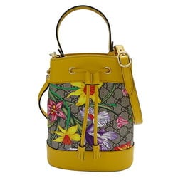 GUCCI Bags for Women GG Flora Handbag Shoulder Bag 2way Supreme Canvas Small Bucket Yellow Multi 550621