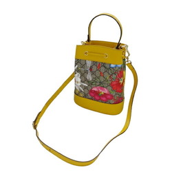 GUCCI Bags for Women GG Flora Handbag Shoulder Bag 2way Supreme Canvas Small Bucket Yellow Multi 550621