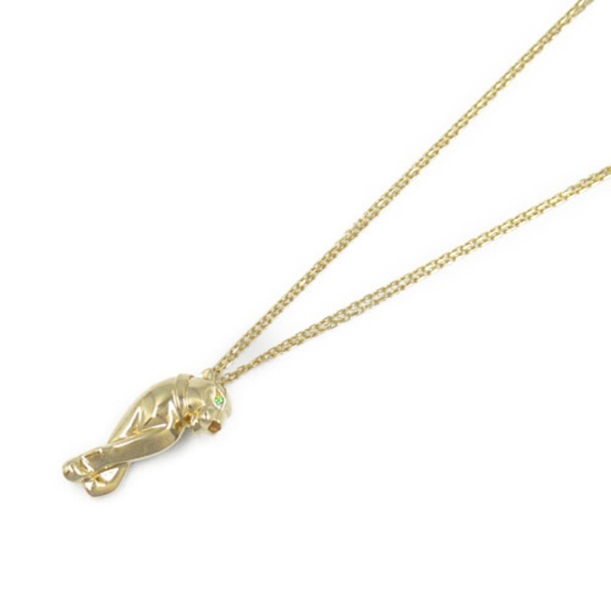 CARTIER Panthere de Cartier Necklace K18 (Yellow Gold) Women's Green