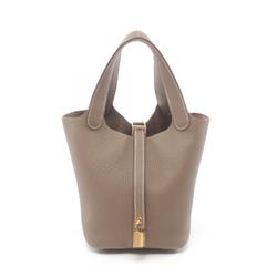 Hermes HERMES Picotin Lock PM Handbag Bag Taurillon Clemence Women's Brown 056289CC