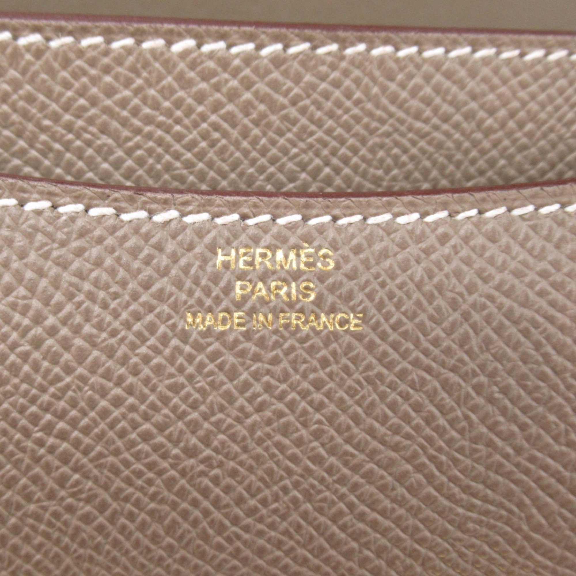 Hermes HERMES Constance Shoulder Bag Leather Epsom Women's Grey