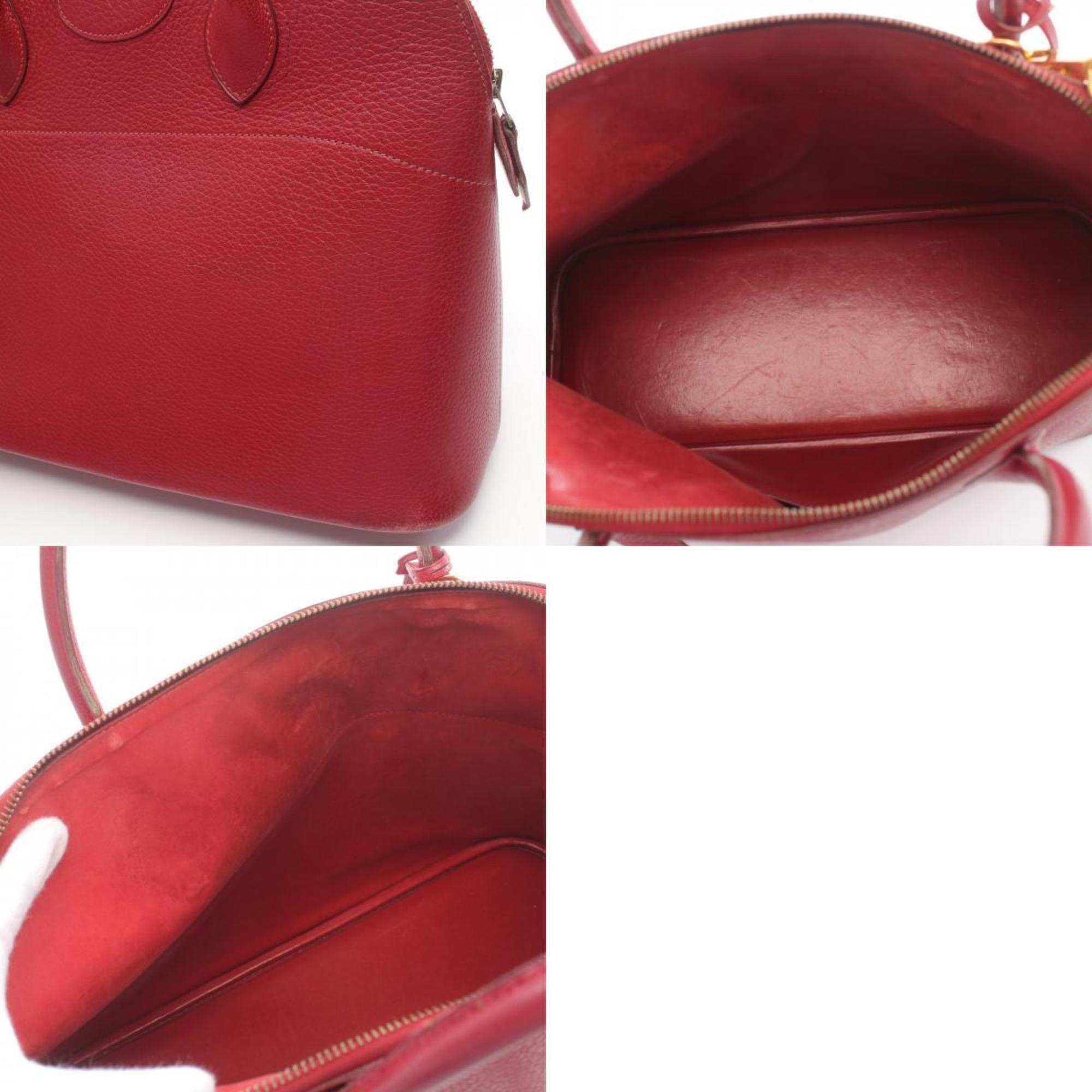 Hermes HERMES Bolide 35 Handbag Bag Ardennes Women's Red