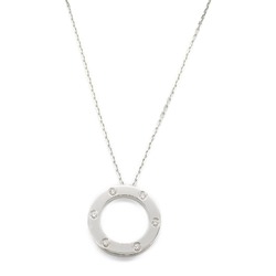 Cartier Love Circle 6P Diamond Necklace K18WG (White Gold) Ladies Clear