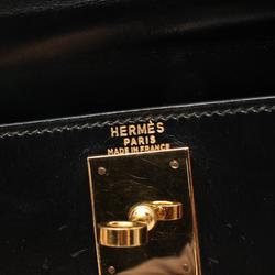 Hermes Kelly 28 Handbag Bag Calfskin (Cowhide) Boxcalf Women's Black