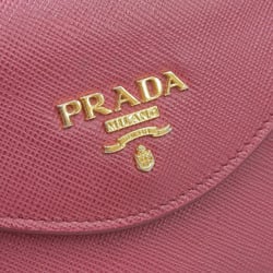 PRADA Bicolor Long Wallet in Leather, Pink