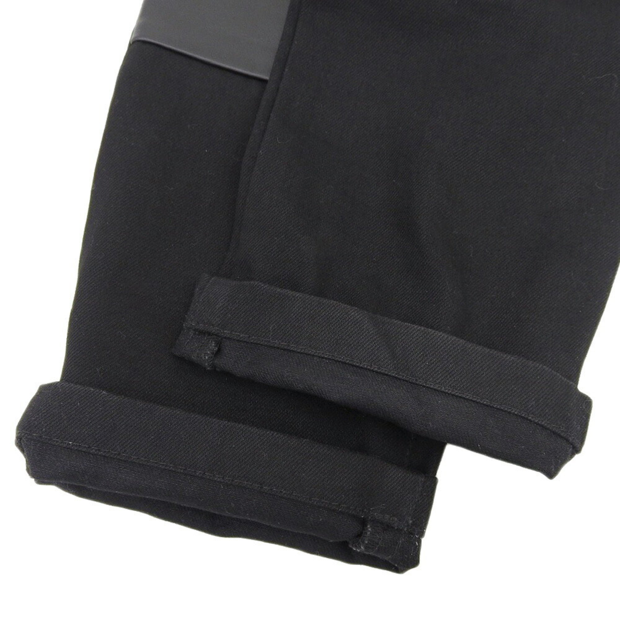 Givenchy GIVENCHY Black Denim 34 Men's Pants x Leather