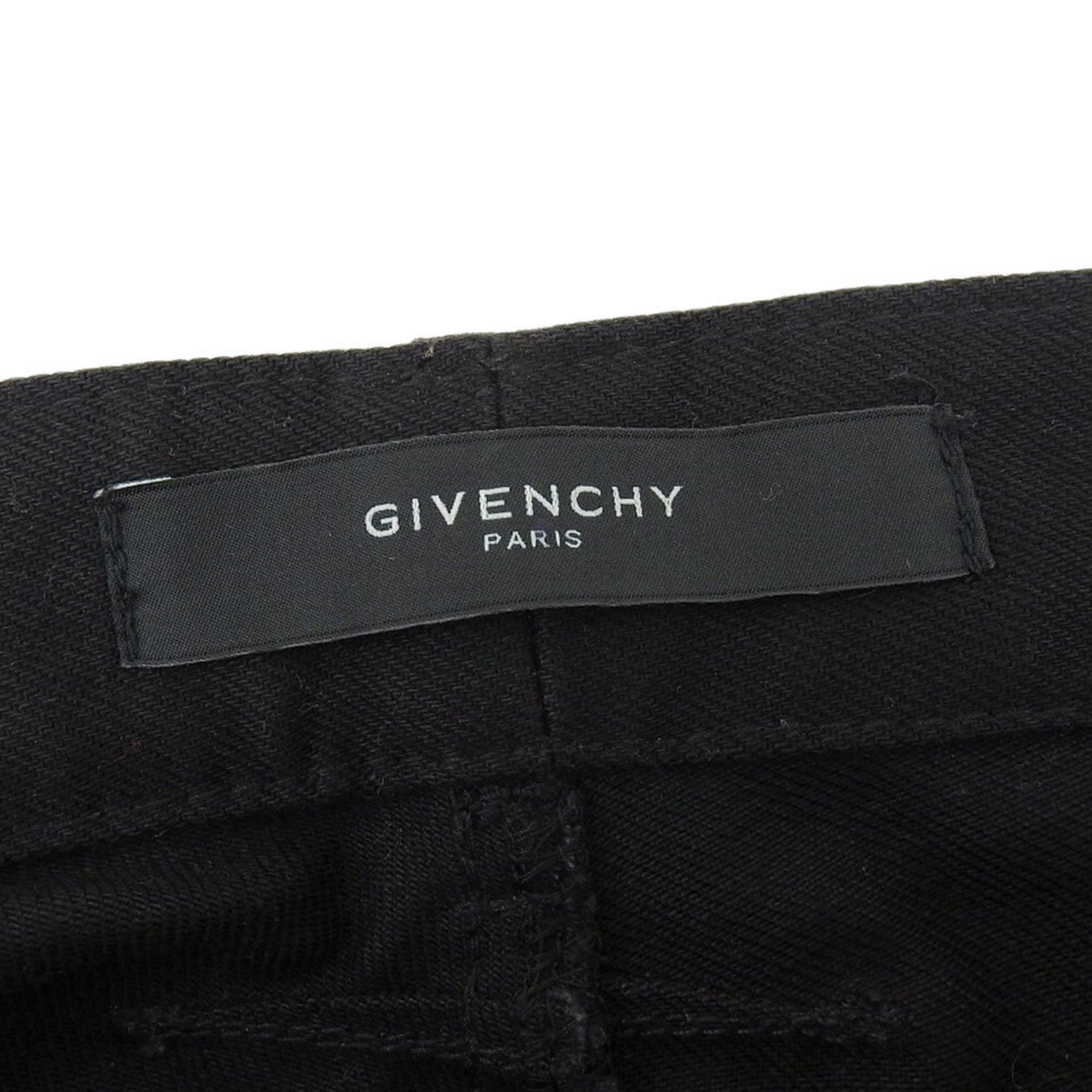 Givenchy GIVENCHY Black Denim 34 Men's Pants x Leather