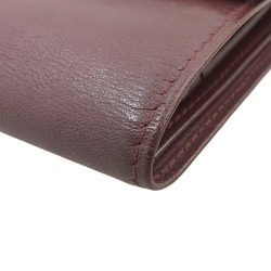 CARTIER Must de Cartier Tri-fold Wallet Leather Bordeaux