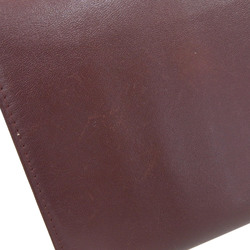 CARTIER Must de Cartier Tri-fold Wallet Leather Bordeaux