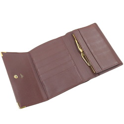 CARTIER Must de Cartier Tri-fold Wallet Leather Bordeaux