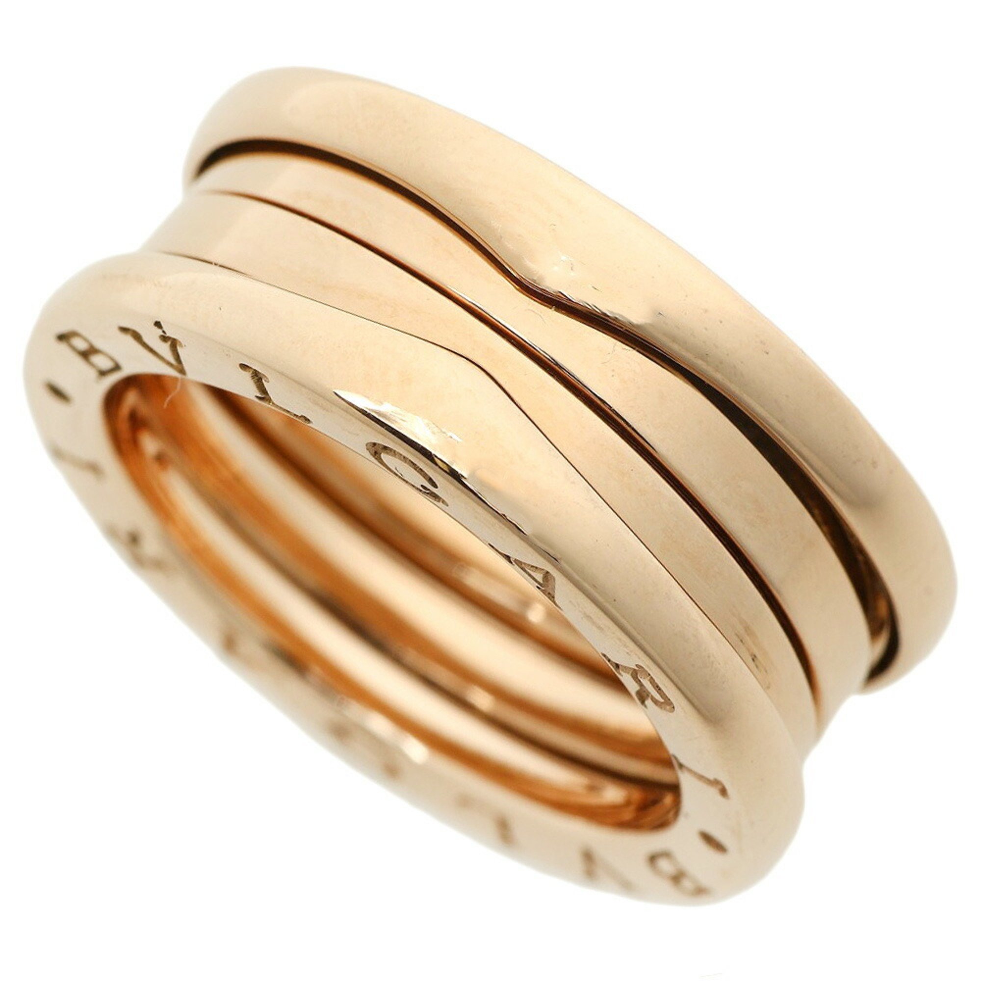 BVLGARI B-ZERO1 B-Zero One Ring 3 Band K18PG Pink Gold #51 Approx. Size 11