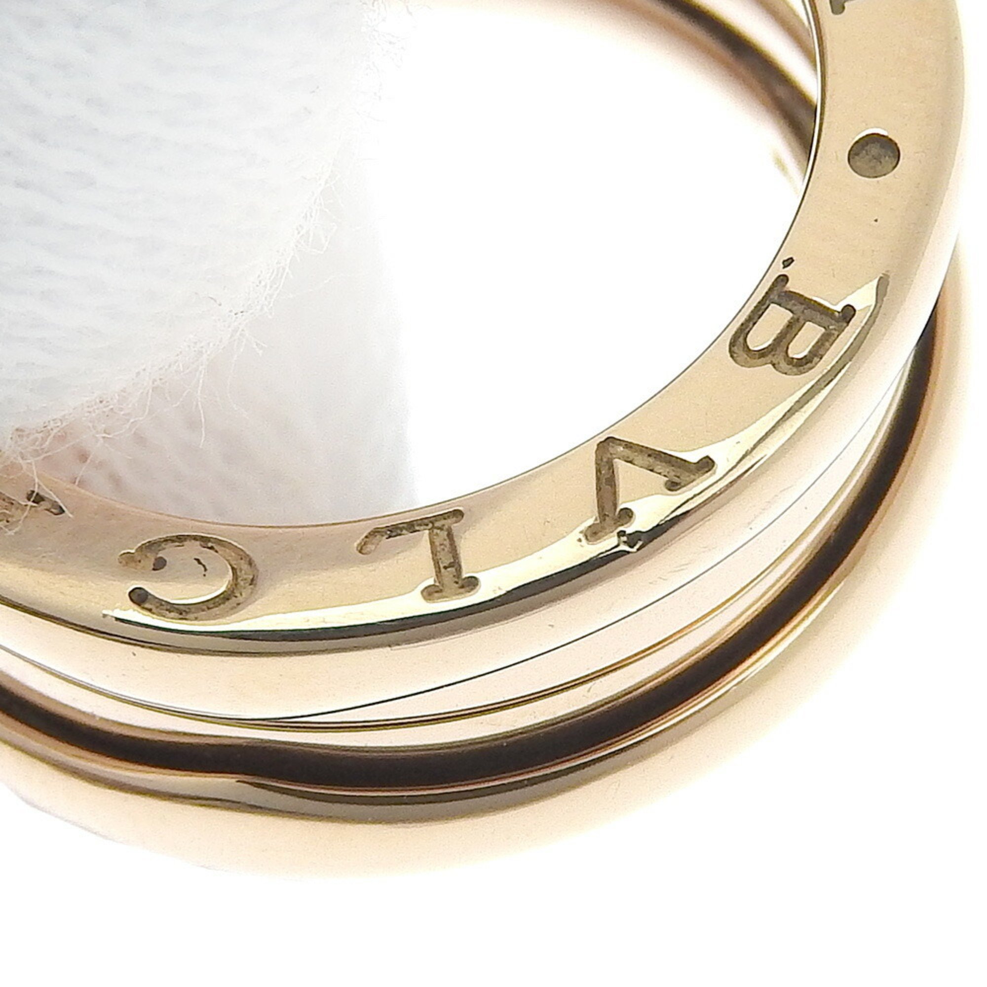 BVLGARI B-ZERO1 B-Zero One Ring 3 Band K18PG Pink Gold #51 Approx. Size 11