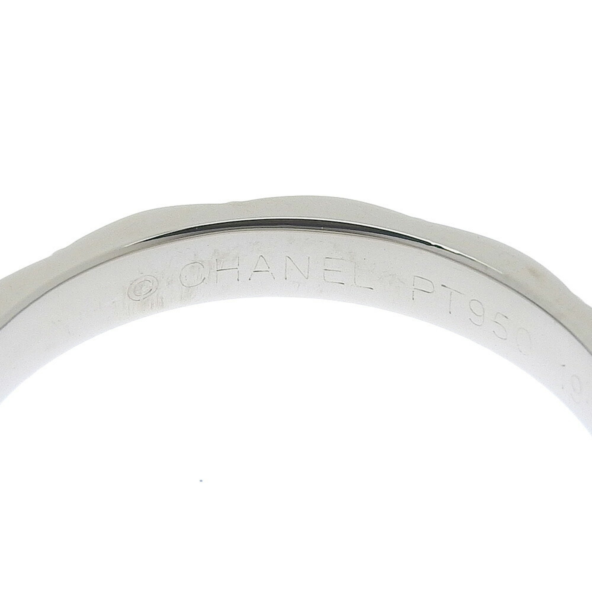 CHANEL Matelasse Ring, Platinum, Pt950, #61, Size 20