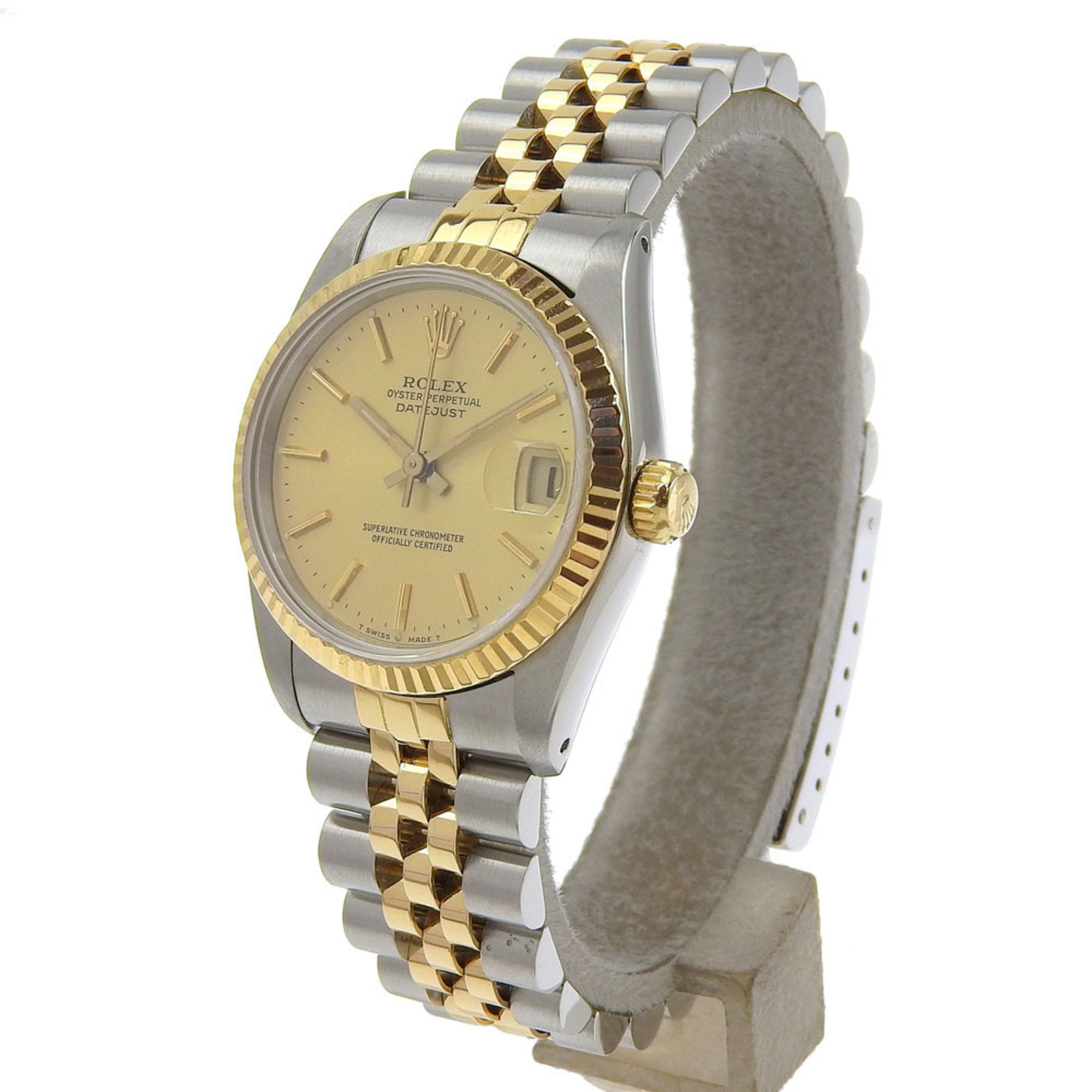 Rolex Datejust Combi 68273 R series (1987-88) Champagne gold dial K18YG/SS Automatic 31mm