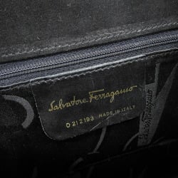 Salvatore Ferragamo Gancini Bag O 212193 Suede Black