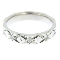 CHANEL Matelasse Ring, Platinum, Pt950, 10P Diamond, Full #49, Size 8.5