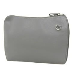 CHAMBORD SELLIER Clutch bag, second shrink leather, grey